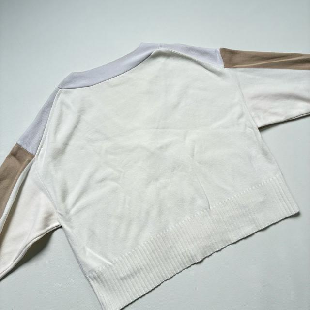 ◆美品◆COS◆カラーブロックカーディガン◆バイカラー◆コットン◆アイボリー◆M < 女性ファッション  ◆美品◆COS◆カラーブロックカーディガン◆バイカラー◆コットン◆アイボリー◆M < 女性ファッションの