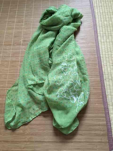 mintneko・ドット&バブルネコ柄ストール。グリーン < ブランド mintneko・ドット&バブルネコ柄ストール。グリーン < ブランドの