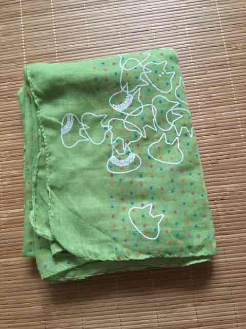 mintneko・ドット&バブルネコ柄ストール。グリーン < ブランド mintneko・ドット&バブルネコ柄ストール。グリーン < ブランドの