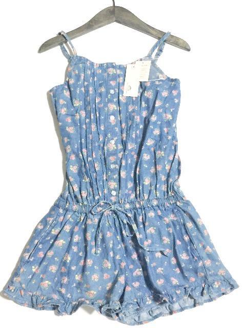 新品〈花柄デニム〉オールインワンショートパンツ(サックス)未使用・タグ付き < 女性ファッション  新品〈花柄デニム〉オールインワンショートパンツ(サックス)未使用・タグ付き  < 女性ファッションの