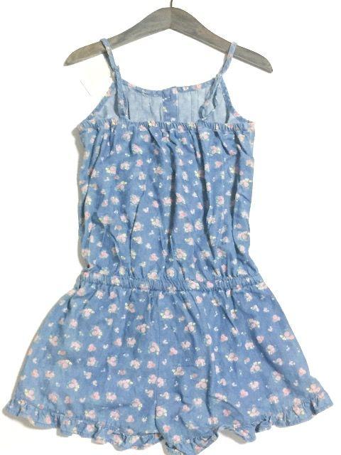 新品〈花柄デニム〉オールインワンショートパンツ(サックス)未使用・タグ付き < 女性ファッション  新品〈花柄デニム〉オールインワンショートパンツ(サックス)未使用・タグ付き < 女性ファッションの