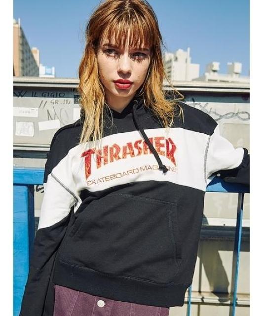 THRASHERスラッシャー☆ロゴプルオーバーパーカー < ブランド THRASHERスラッシャー☆ロゴプルオーバーパーカー < ブランドの