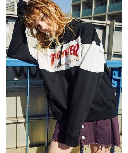 THRASHERスラッシャー☆ロゴプルオーバーパーカー < ブランド THRASHERスラッシャー☆ロゴプルオーバーパーカー < ブランドの