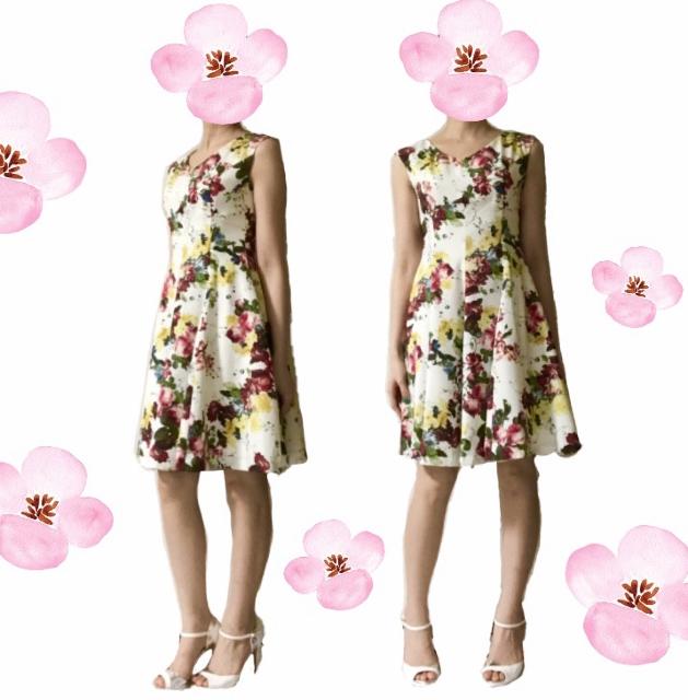 パーティーデート〓花柄ノースリーブフレアーワンピースドレス〓(M)新品〓 < 女性ファッション パーティーデート〓花柄ノースリーブフレアーワンピースドレス〓(M)新品〓 < 女性ファッションの