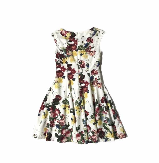 パーティーデート〓花柄ノースリーブフレアーワンピースドレス〓(M)新品〓 < 女性ファッション パーティーデート〓花柄ノースリーブフレアーワンピースドレス〓(M)新品〓 < 女性ファッションの