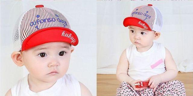 新品 可愛いストライプ柄の子供用帽子 < キッズ/ベビー  新品 可愛いストライプ柄の子供用帽子 < キッズ/ベビーの