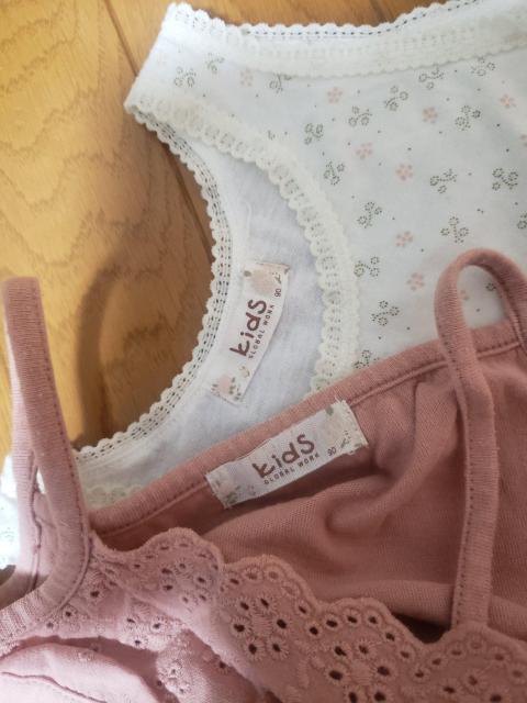 ☆美品☆グローバルワークキッズ☆タンクトップとキャミソール☆2点セット☆90 < キッズ/ベビー ☆美品☆グローバルワークキッズ☆タンクトップとキャミソール☆2点セット☆90 < キッズ/ベビーの