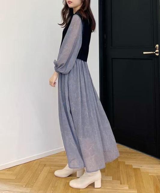 美品/mistywoman/花柄ベストsetワンピース/ < ブランド  美品/mistywoman/花柄ベストsetワンピース/ < ブランドの