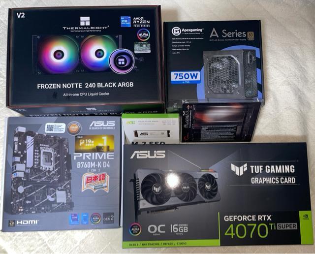 yCPUȊOVizQ[~OPC i7 13700KF RTX4070Ti SUPER 32GB SSD1TB
