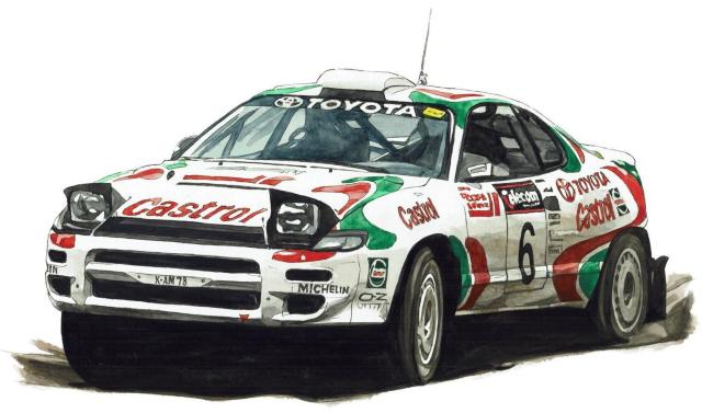 NC-1187セリカGT-Four限定版画サイン額装済作家平右ヱ門 < 自動車/バイク NC-1187セリカGT-Four限定版画サイン額装済作家平右ヱ門 < 自動車/バイク