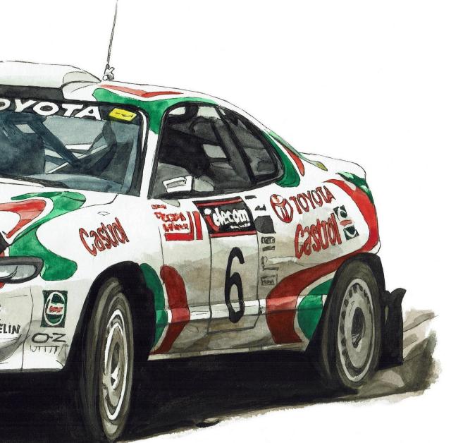 NC-1187セリカGT-Four限定版画サイン額装済作家平右ヱ門 < 自動車/バイク NC-1187セリカGT-Four限定版画サイン額装済作家平右ヱ門 < 自動車/バイク