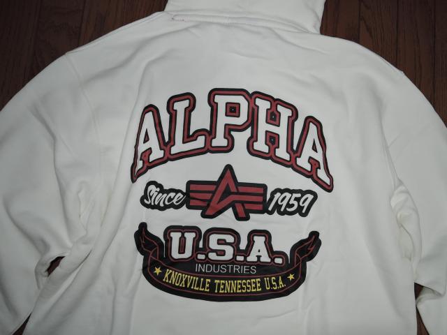新品 ALPHA INDUSTRIES アルファ インダストリーズ スウェット パーカー L白 背ロゴ プルオーバー HOODIE < ブランド  新品 ALPHA INDUSTRIES アルファ インダストリーズ スウェット パーカー L白 背ロゴ プルオーバー HOODIE < ブランドの