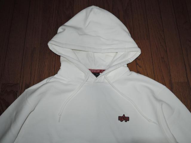 新品 ALPHA INDUSTRIES アルファ インダストリーズ スウェット パーカー L白 背ロゴ プルオーバー HOODIE < ブランド  新品 ALPHA INDUSTRIES アルファ インダストリーズ スウェット パーカー L白 背ロゴ プルオーバー HOODIE < ブランドの