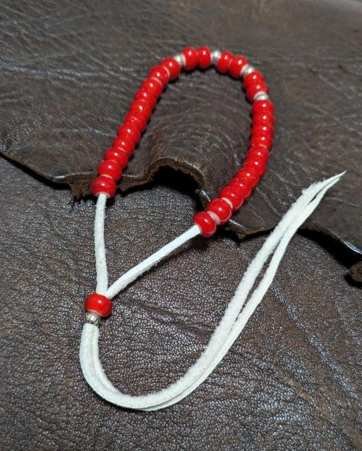 キムタクVer.★ホワイトハーツ★赤7o★SLV925★鹿革紐★ビーズブレスレット★Lサイズ★新品未着用★送料無料★男女兼用 < 男性アクセサリー/時計 キムタクVer.★ホワイトハーツ★赤7o★SLV925★鹿革紐★ビーズブレスレット★Lサイズ★新品未着用★送料無料★男女兼用 < 男性アクセサリー/時計の