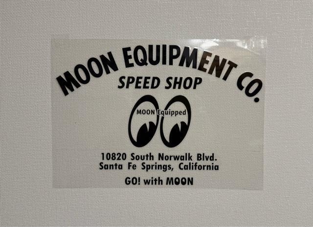 �V�i�@ MOONEYES �]�ʃX�e�b�J�[2���Z�b�g30cmx21cm ���[���A�C�Y�@�u���b�N �� ������/�o�C�N