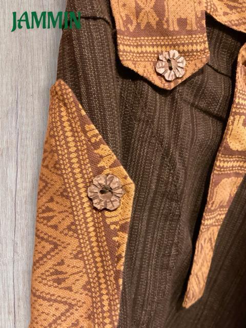 織り柄アジアンサルエルパンツ ブラウン エスニック アジアン ヒッピー < 男性ファッション 織り柄アジアンサルエルパンツ ブラウン エスニック アジアン ヒッピー < 男性ファッションの