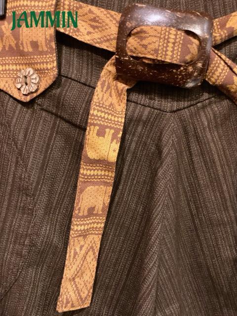 織り柄アジアンサルエルパンツ ブラウン エスニック アジアン ヒッピー < 男性ファッション 織り柄アジアンサルエルパンツ ブラウン エスニック アジアン ヒッピー < 男性ファッションの