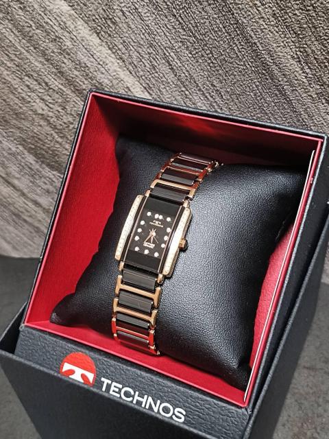 TECHNOS テクノス レディース腕時計 クォーツ スクエア型 ブラック文字盤 ラインストーン ブレスレット < 男性アクセサリー/時計 TECHNOS テクノス レディース腕時計 クォーツ スクエア型 ブラック文字盤 ラインストーン ブレスレット < 男性アクセサリー/時計の