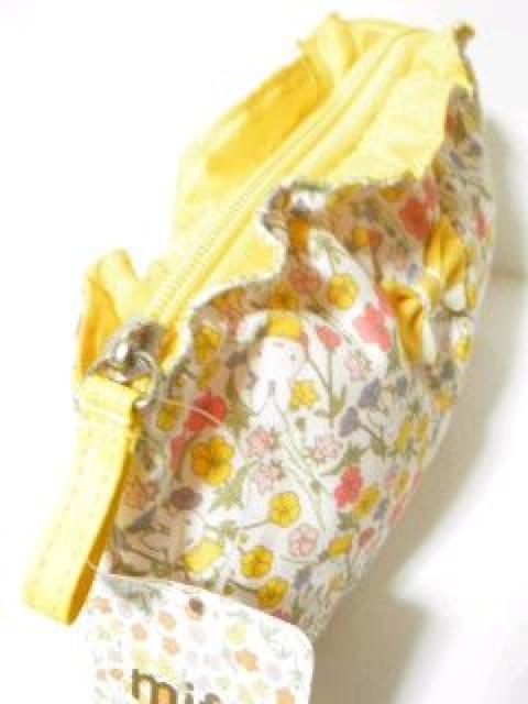 《New》ミッフィー★小物.コスメの整理に最適・花柄*ギャザーポーチ<イエロー> < 女性ファッション  《New》ミッフィー★小物.コスメの整理に最適・花柄*ギャザーポーチ<イエロー> < 女性ファッションの