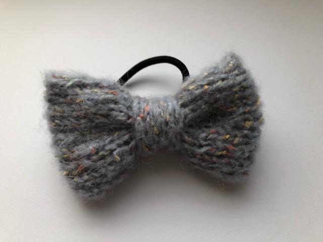 ハンドメイド ヘアゴム ぷっくり リボン モヘア axes好き ブルー < 女性ファッション  ハンドメイド ヘアゴム ぷっくり リボン モヘア axes好き ブルー < 女性ファッションの