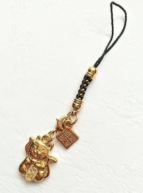 送料無料 開運 招福 黄金ストラップ 小判 招き猫 根付け ストラップ < 女性ファッション  送料無料 開運 招福 黄金ストラップ 小判 招き猫 根付け ストラップ < 女性ファッションの