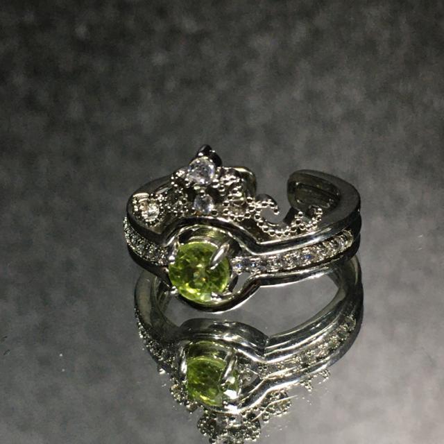 《No.R050》ミャンマー産 天然石ペリドット  オリジナルring < 男性アクセサリー/時計  《No.R050》ミャンマー産 天然石ペリドット  オリジナルring  < 男性アクセサリー/時計の