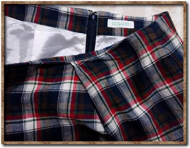 マッキントッシュフィロソフィー 麻綿チェックスカート < ブランド マッキントッシュフィロソフィー 麻綿チェックスカート < ブランドの