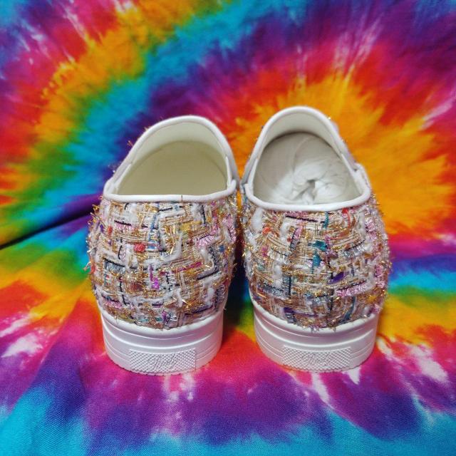 鬼カワ(///ω///)Radyレディ□ゴールド爪先ツィードスリッポンスニーカー < ブランド  鬼カワ(///ω///)Radyレディ□ゴールド爪先ツィードスリッポンスニーカー < ブランドの