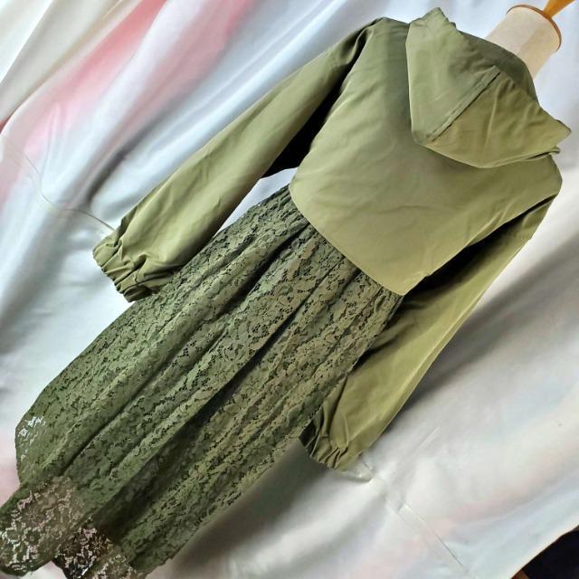 込み★後ろのレースデザインが最高!薄手フード付きロングコート★S-M?★ < 女性ファッション  込み★後ろのレースデザインが最高!薄手フード付きロングコート★S-M?★ < 女性ファッションの