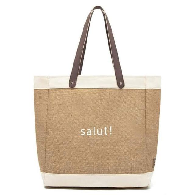 salut!ジュートバッグBOOK/サリュビッグジュートバッグ/ジュート素材×キャンバス/レザー調ハンドル < 女性ファッション  salut!ジュートバッグBOOK/サリュビッグジュートバッグ/ジュート素材×キャンバス/レザー調ハンドル < 女性ファッションの