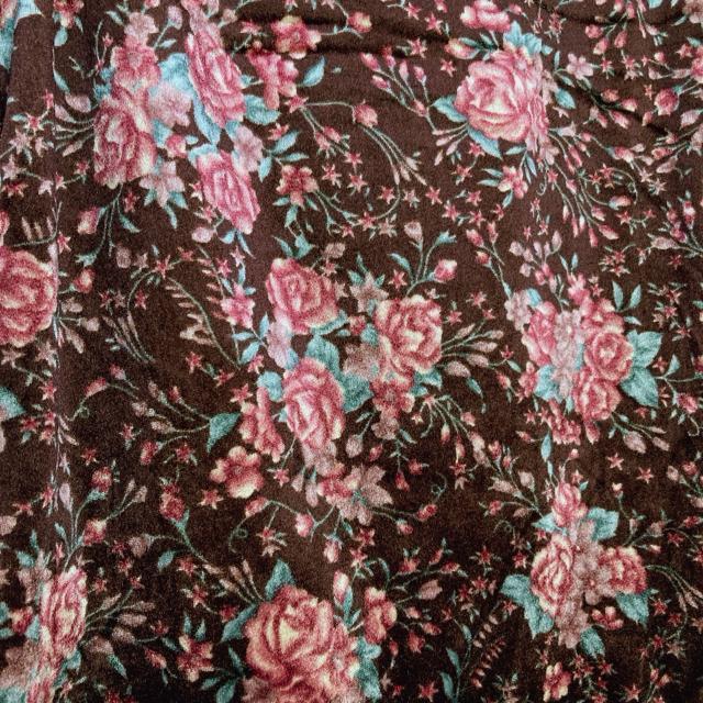 クレドソル 花柄 薔薇柄 ベロア風 タンクトップ ビスチェ トップス M 茶系 N2m < ブランド クレドソル 花柄 薔薇柄 ベロア風 タンクトップ ビスチェ トップス M 茶系 N2m < ブランドの