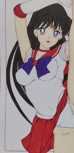 自作イラスト/美少女戦士セーラームーン/セーラーマーズ/火野レイ/I字バランス/ミニスカ/ハイレグ < アニメ/コミック/キャラクター 自作イラスト/美少女戦士セーラームーン/セーラーマーズ/火野レイ/I字バランス/ミニスカ/ハイレグ < アニメ/コミック/キャラクターの