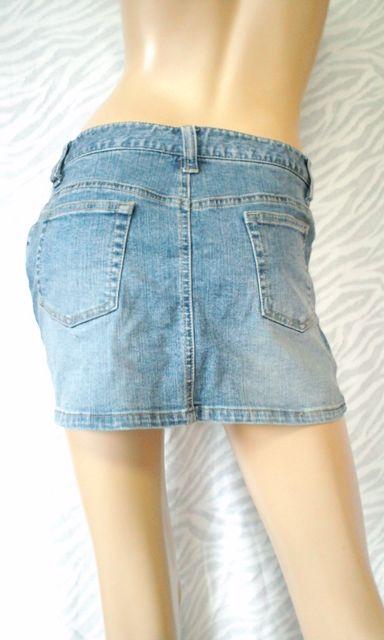 W67◆ウォッシュ&英字ペイント†ブリーチデニムミニスカ†B系 < 女性ファッション  W67◆ウォッシュ&英字ペイント†ブリーチデニムミニスカ†B系 < 女性ファッションの