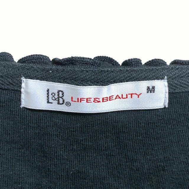 【美品】V首長袖コットン フリルカーディガン/黒/M/綿100% < 女性ファッション  【美品】V首長袖コットン フリルカーディガン/黒/M/綿100% < 女性ファッションの