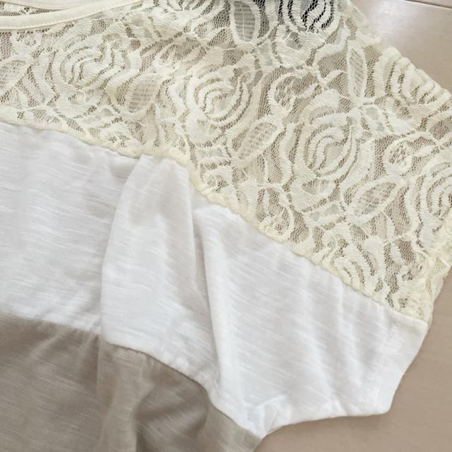 レースブロック配色 カットソー トップス < 女性ファッション  レースブロック配色 カットソー トップス < 女性ファッションの