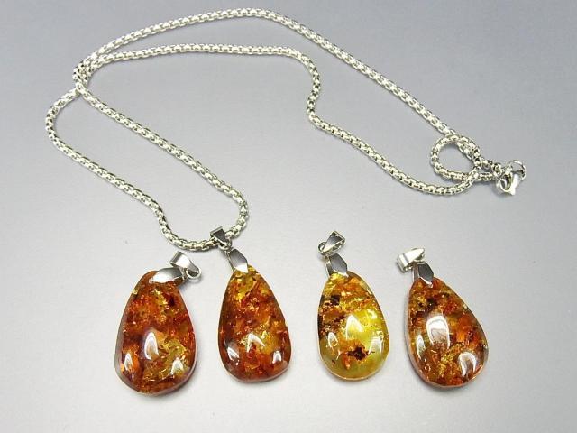 貴重天然石アンバー琥珀天然しずく形ペンダント2.6〜3gステンレスチェーン付きネックレス金運 < 女性アクセサリー/時計  貴重天然石アンバー琥珀天然しずく形ペンダント2.6〜3gステンレスチェーン付きネックレス金運 < 女性アクセサリー/時計の