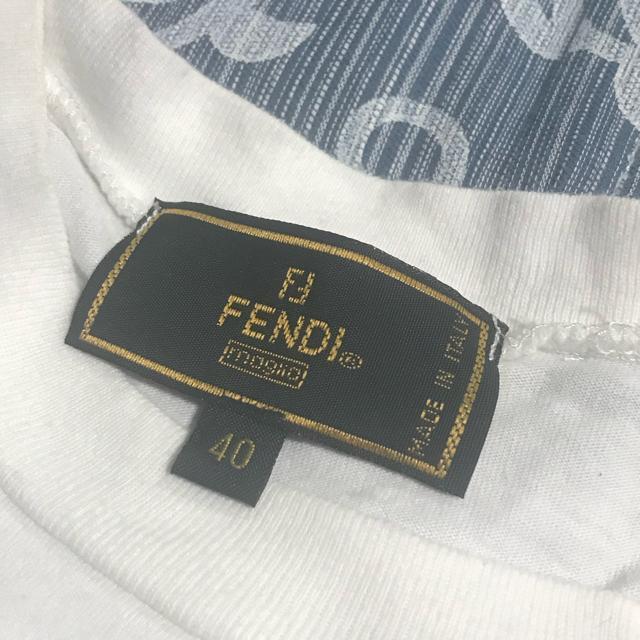 正規品 FENDI フェンディ ロゴTシャツ ホワイト 40 S-M < ブランド 正規品 FENDI フェンディ ロゴTシャツ ホワイト 40 S-M < ブランドの