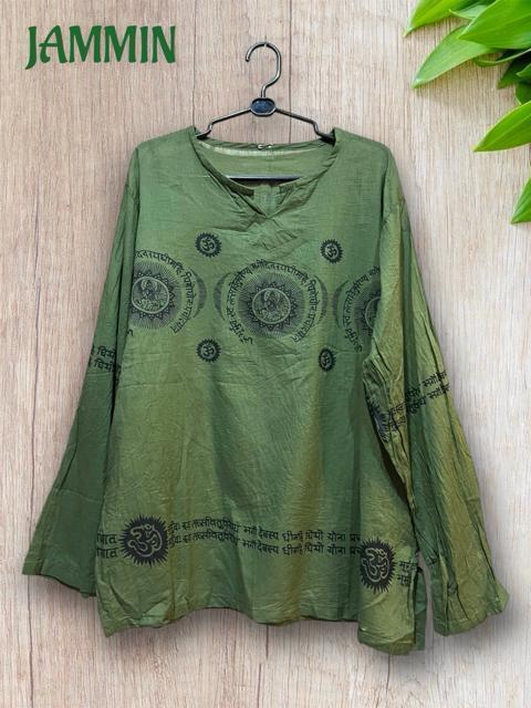 アジアン柄クルタ エスニック ヒッピー 長袖 アジアン < 男性ファッション アジアン柄クルタ エスニック ヒッピー 長袖 アジアン < 男性ファッションの