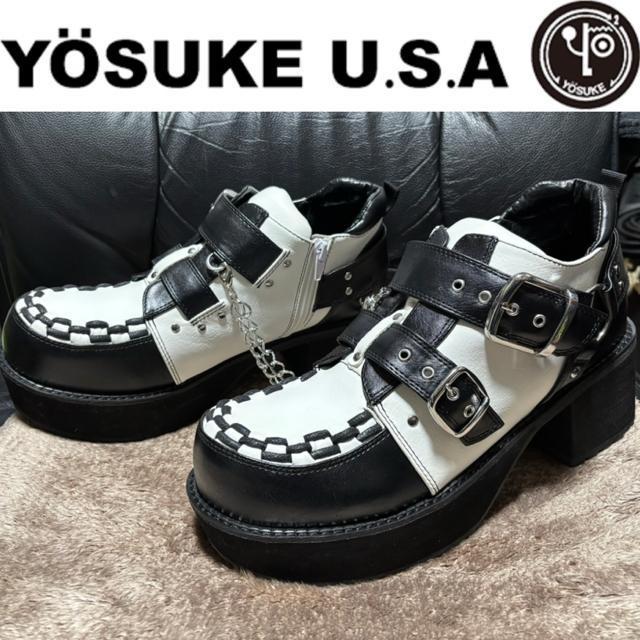 未使用 新品 保管 YOSUKE ヨースケ 厚底 ラバーソール 靴 ブーツ 27cm パンク ロック ヴィジュアル V系 シューズ < 男性ファッション 未使用 新品 保管 YOSUKE ヨースケ 厚底 ラバーソール 靴 ブーツ 27cm パンク ロック ヴィジュアル V系 シューズ < 男性ファッションの