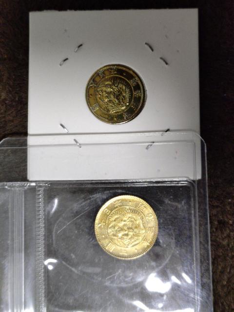 旧明治金貨 明治三年 二圓金貨弊 3.3グラム 参考品と二枚セット < ホビー 旧明治金貨 明治三年 二圓金貨弊 3.3グラム 参考品と二枚セット < ホビーの