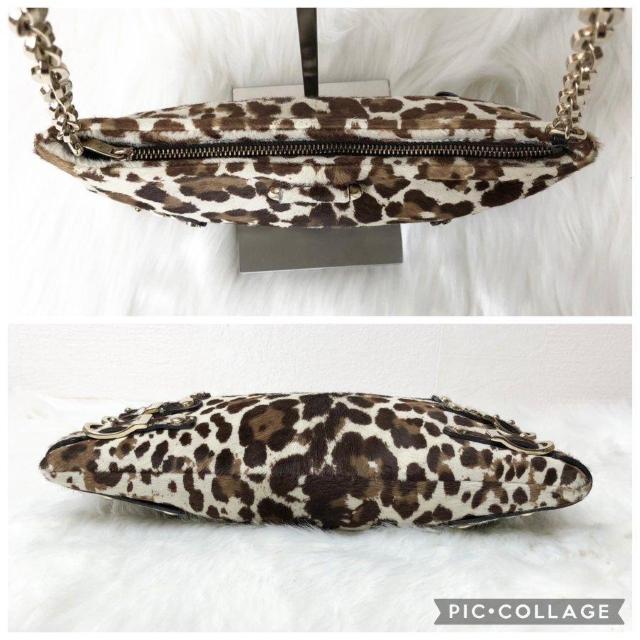 【レア】JIMMY CHOO ジミーチュウ チェーン ショルダーバッグ クラッチバッグ 2way ハラコ レオパード ヒョウ柄 < ブランド 【レア】JIMMY CHOO ジミーチュウ チェーン ショルダーバッグ クラッチバッグ 2way ハラコ レオパード ヒョウ柄 < ブランドの