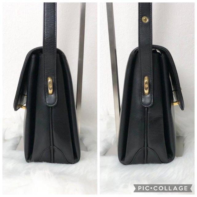 【希少美品】GUCCI グッチ ハンドバッグ セミショルダー ショルダーバッグ フォーマル ヴィンテージ ブラック レザー < ブランド 【希少美品】GUCCI グッチ ハンドバッグ セミショルダー ショルダーバッグ フォーマル ヴィンテージ ブラック レザー < ブランドの