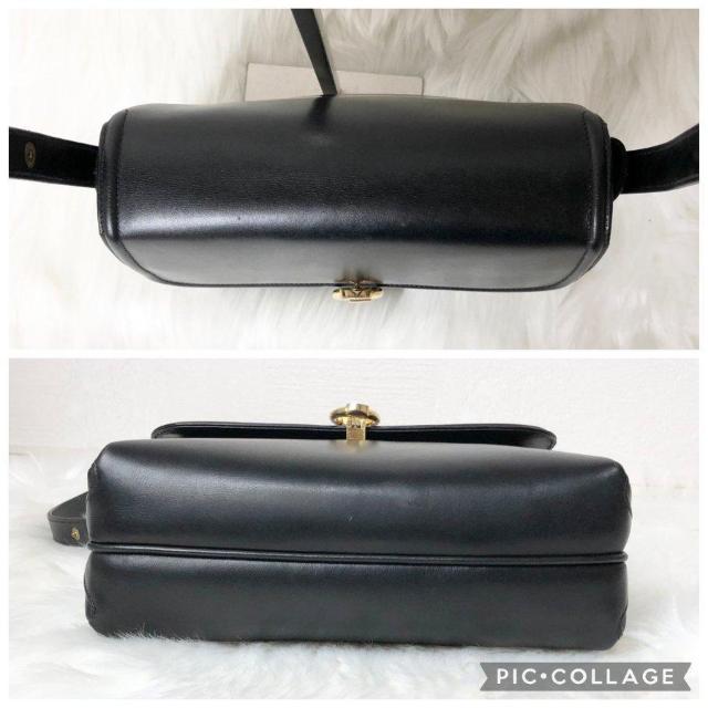 【希少美品】GUCCI グッチ ハンドバッグ セミショルダー ショルダーバッグ フォーマル ヴィンテージ ブラック レザー < ブランド 【希少美品】GUCCI グッチ ハンドバッグ セミショルダー ショルダーバッグ フォーマル ヴィンテージ ブラック レザー < ブランドの