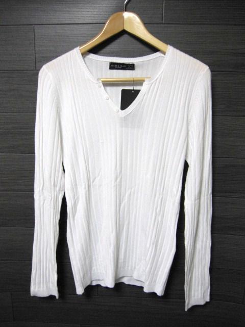 □ZARA/ザラ 細身 長袖ストライプ ニット/メンズM/ホワイト☆新品 < ブランド  □ZARA/ザラ 細身 長袖ストライプ ニット/メンズM/ホワイト☆新品  < ブランドの