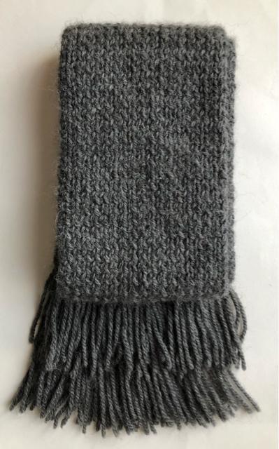 ハンドメイド マフラー ウール100%  グレー 男女兼用 バレンタイン SM2好き < 女性ファッション  ハンドメイド マフラー ウール100%  グレー 男女兼用 バレンタイン SM2好き < 女性ファッションの