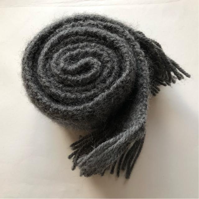 ハンドメイド マフラー ウール100%  グレー 男女兼用 バレンタイン SM2好き < 女性ファッション  ハンドメイド マフラー ウール100%  グレー 男女兼用 バレンタイン SM2好き < 女性ファッションの