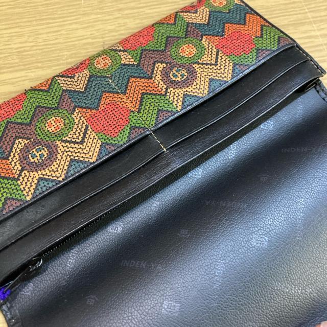 未使用 INDEN-YA 印傳屋 いんでんや 更紗/巴 長財布 ロングウォレット < 女性ファッション  未使用 INDEN-YA 印傳屋 いんでんや 更紗/巴 長財布 ロングウォレット < 女性ファッションの
