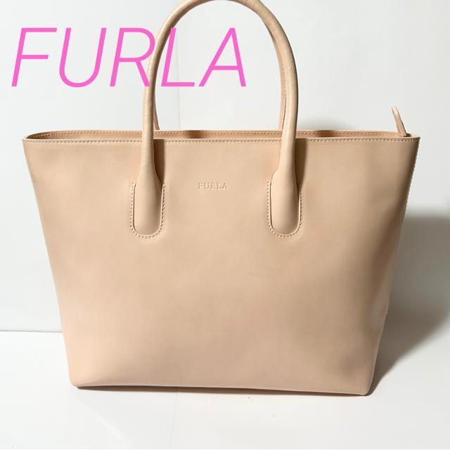 美品 FURLA フルラ レザー ハンドバッグ トートバッグ ベビーピンク < ブランド  美品 FURLA フルラ レザー ハンドバッグ トートバッグ ベビーピンク  < ブランドの