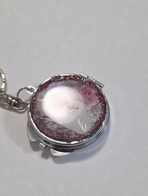 文鳥手鏡・キーリング付き♪ ハンドメイド  文鳥アクセサリー   文鳥グッズ  手鏡  コンパクトミラー  レジン文鳥  鳥グッズ < 女性ファッション  文鳥手鏡・キーリング付き♪ ハンドメイド  文鳥アクセサリー   文鳥グッズ  手鏡  コンパクトミラー  レジン文鳥  鳥グッズ < 女性ファッションの