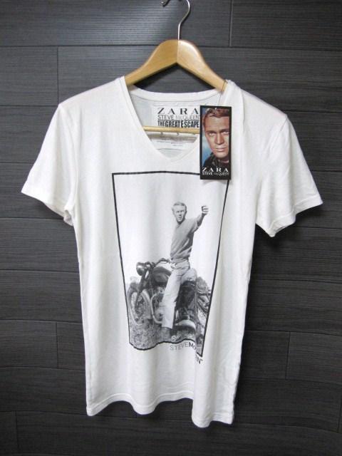 □ZARA/ザラ 半袖デザイン Vネック Tシャツ/オフホワイト/メンズ・S☆新品 < ブランド  □ZARA/ザラ 半袖デザイン Vネック Tシャツ/オフホワイト/メンズ・S☆新品  < ブランドの